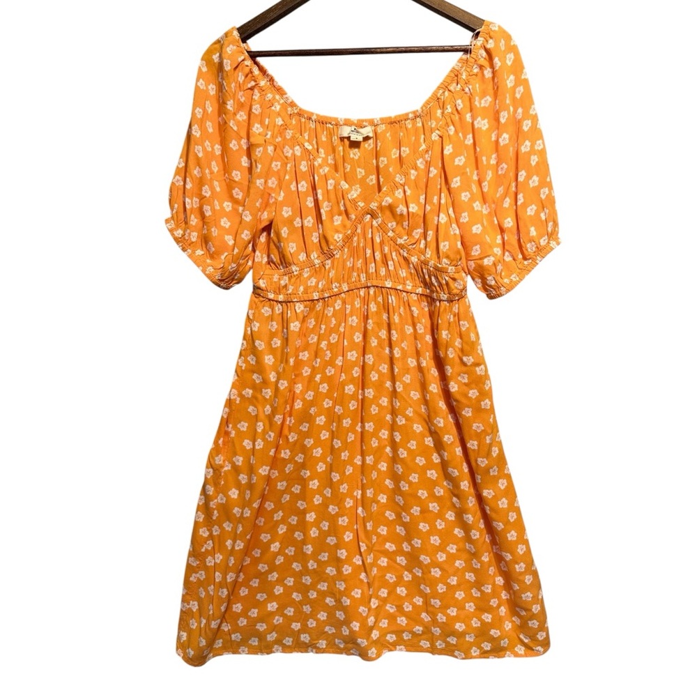 Rip Curl Tropical Mini Dress S Floral Puff Sleeve Boho‎ Beach Vacation Resort